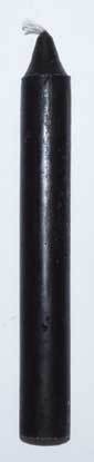 Black Ritual Candle (One, 6")