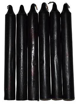 Black Ritual Candles (Set of 6)