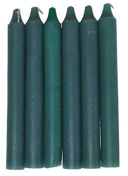 Green Ritual Candles (Set of 6)
