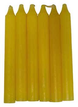 Yellow Ritual Candles (Set of 6)